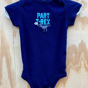 Navy T-Rex Onesie, 6 months